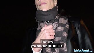 Public Agent Night time outdoor sex at the station