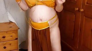 Princess Leia Organa Slave girl Cosplay big tits and Shaven wet pussy