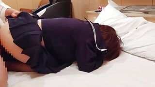 Sailor suit cosplay High school girl who is squid with her crotch open and vaginal shot in the back Amateur Gonzo