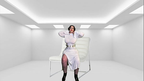 Granny Princess Leia’s Dark Side Finger Fuck & Cum