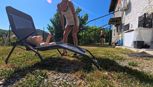 The slut tries with the neighbor (Tantaly)