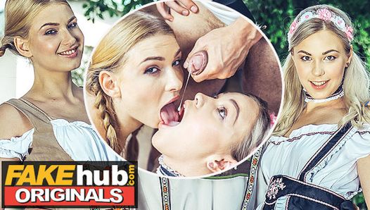 FAKEhub – Horny blonde Oktoberfest girls have orgasmic threesome after party