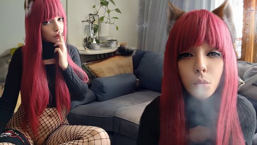 Adorable Alt Girl smoking a cig (ask me for full vid)