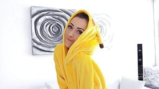 Cute Dimpled Darling Empera Is Fond of Cosplaying Different Characters and She Chose Pikachu This Time