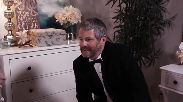 Cuckold MILF with BBC Sissy husband videos her