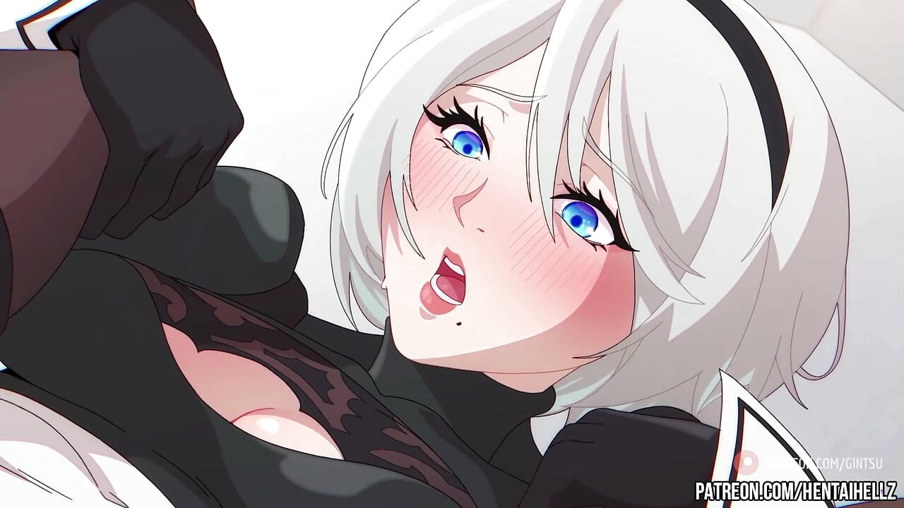 neir autonoma hentai 2B getting creampied in her tight anal 2D animation