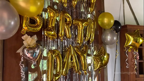 THE BEST BIRTHDAY SURPRISE ??? a real cock giving me until my ass is filled with milk – SPOILER