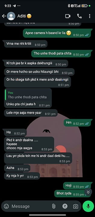 Girlfriend ke sath ki  chats on whatsapp Chut se nikla paani ladki ne liye maze