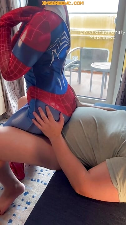 RIMMING AND CUM ON FACE ( half spidey costume edition)