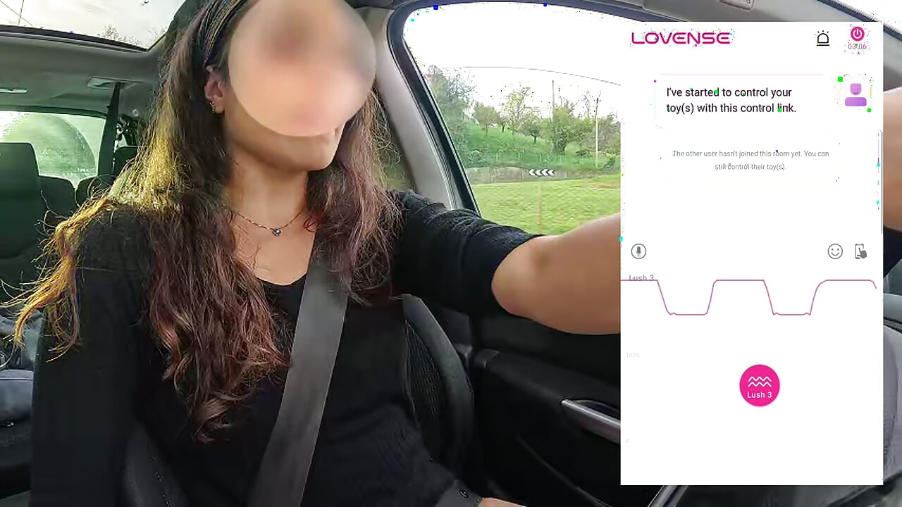 An unknown fan checks my lovense toy and makes me lose control of the car!