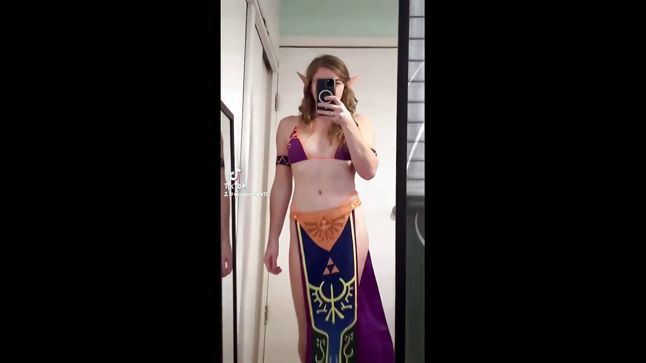 2024 Cosplay Princess Zelda Bikini Costume Eva Summers Tiktok Compilation Part One