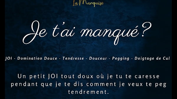 Je t’ai manqué? – French audio porn JOI pegging