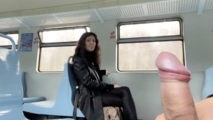 Stranger Helped Me Cum On Public Train And Walks Around Carriages With Cum On Face – CUMWALK