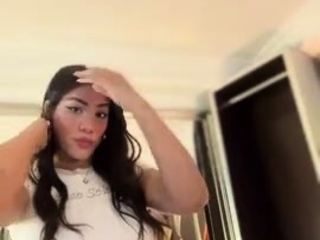 Asian Sweet Teen black sock masturbation