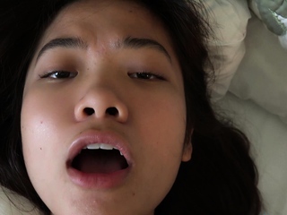 Amateur Asian teen sucks this big hard cock