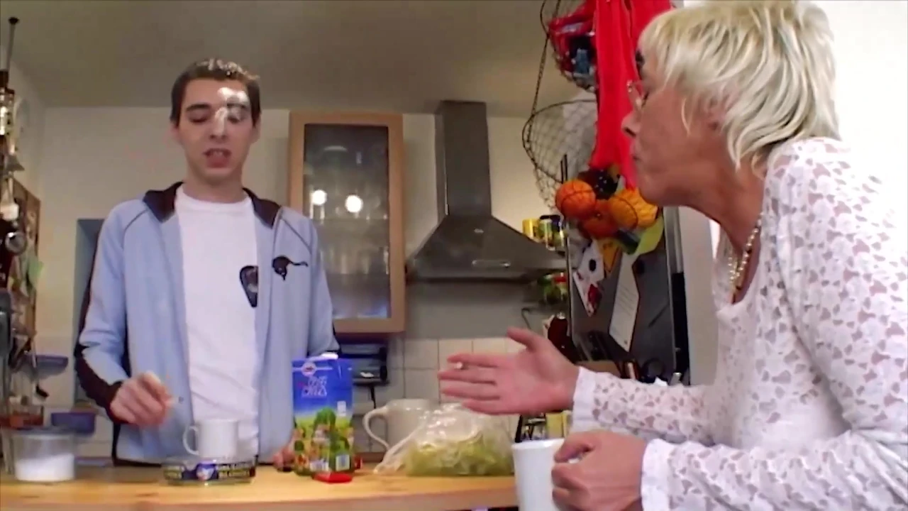 An old German granny gets her tight holes smashed